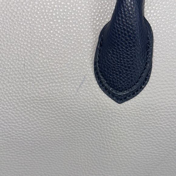 Nine West Sierra Tote Handbag with Matching Wallet Gray Navy Leather Purse NWT - Picture 6 of 16